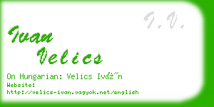 ivan velics business card